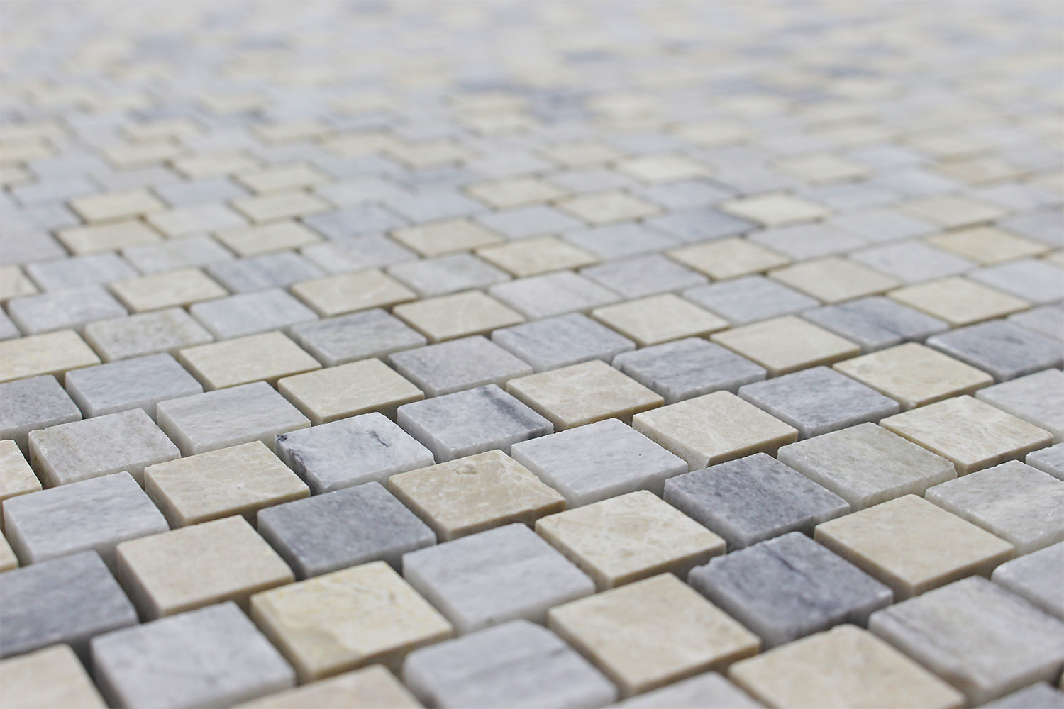 Solto White 5/8x5/8 Offset Bluette Mosaic
