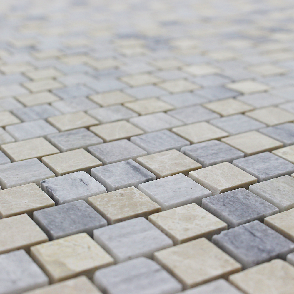Adriatica Mosaic 90 Bluette Solto Grey - Odeon Beige 5/8" x 5/8"