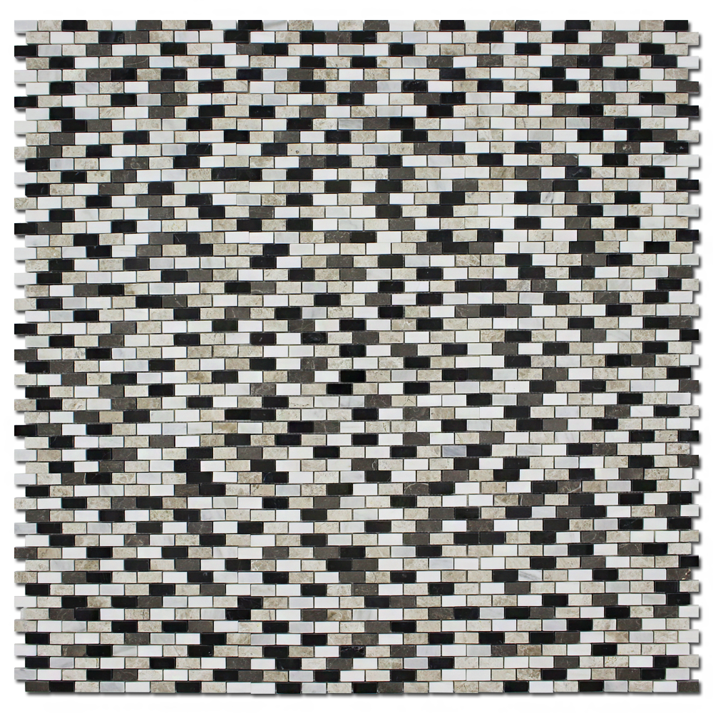Taurus Black 5/8x1 1/4 Offset Levanzo Mosaic