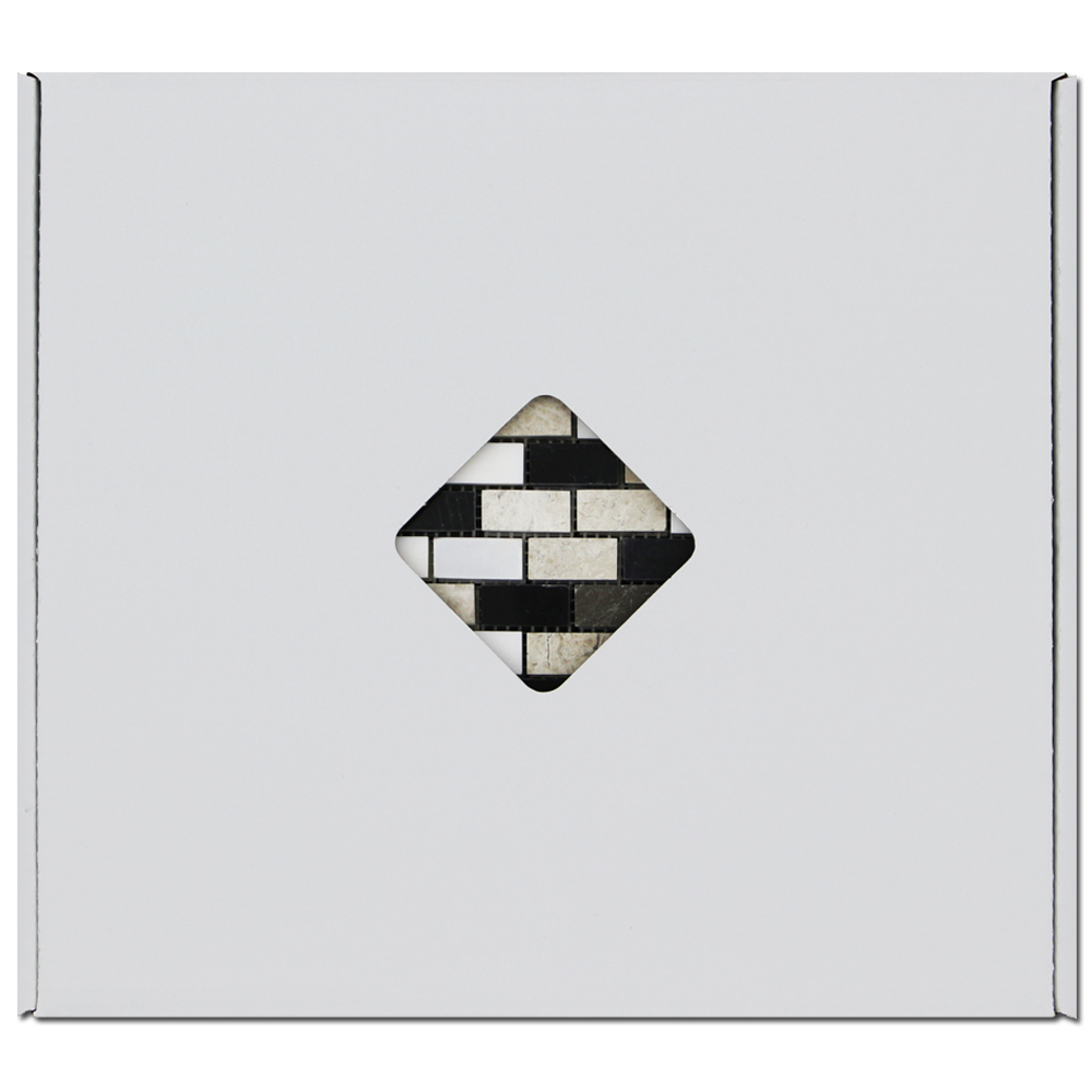 Taurus Black 5/8x1 1/4 Offset Levanzo Mosaic