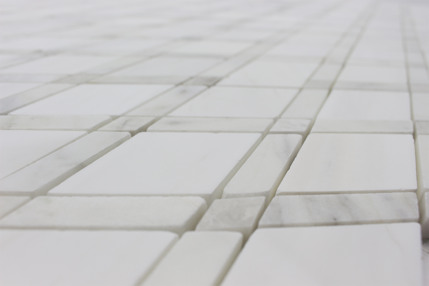 Alpine Mosic Bianco Venato Dolomite Rhomboid Mosaic in Dolomite