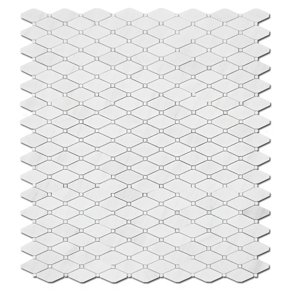 Bianco Venato Dolomite Clipped Diamond w/B Venato Polished