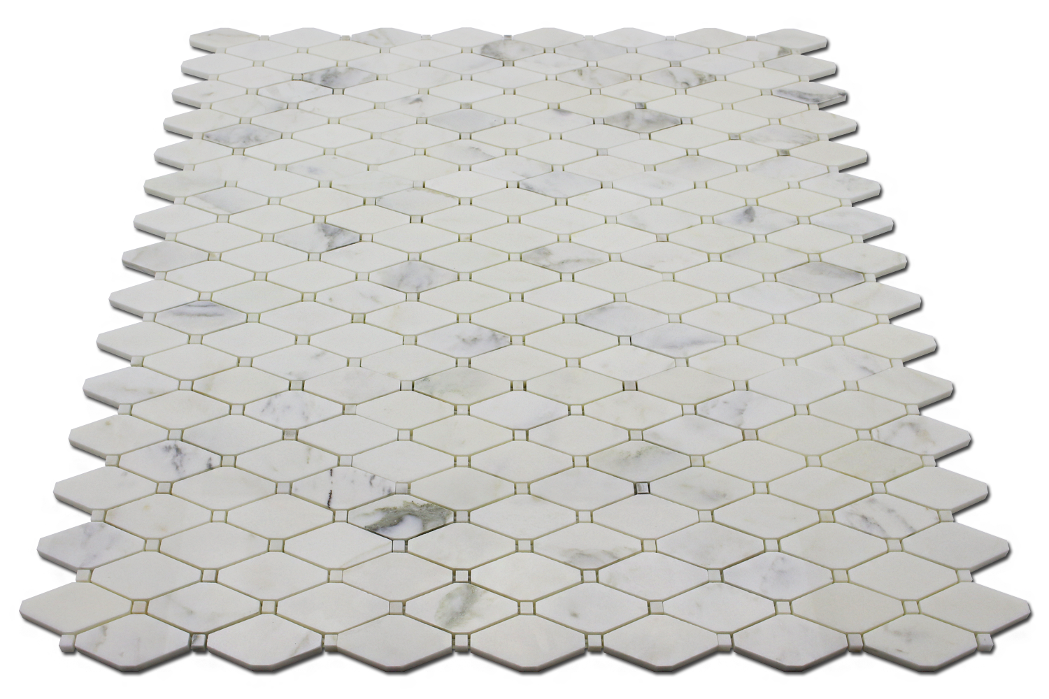 Clipped Diamond Calacatta Oliva w/Calacatta Polished