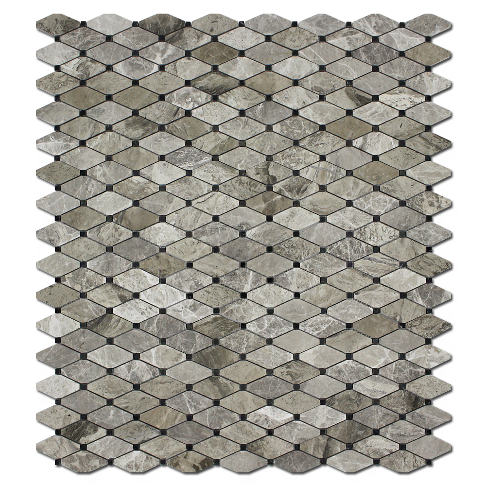 Grigio Fantasia with Black Dot Marble Mosaic