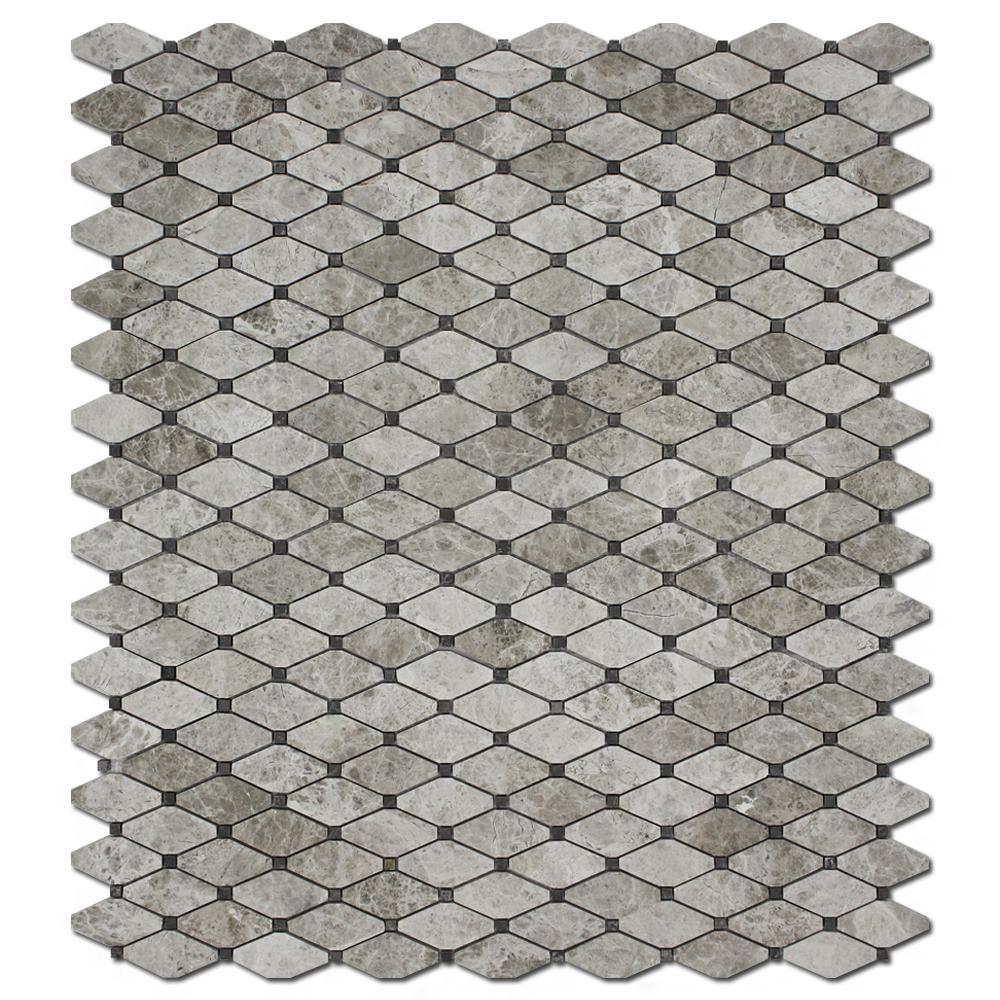 Silver Shadow Clipped Diamond with Gray Emperador