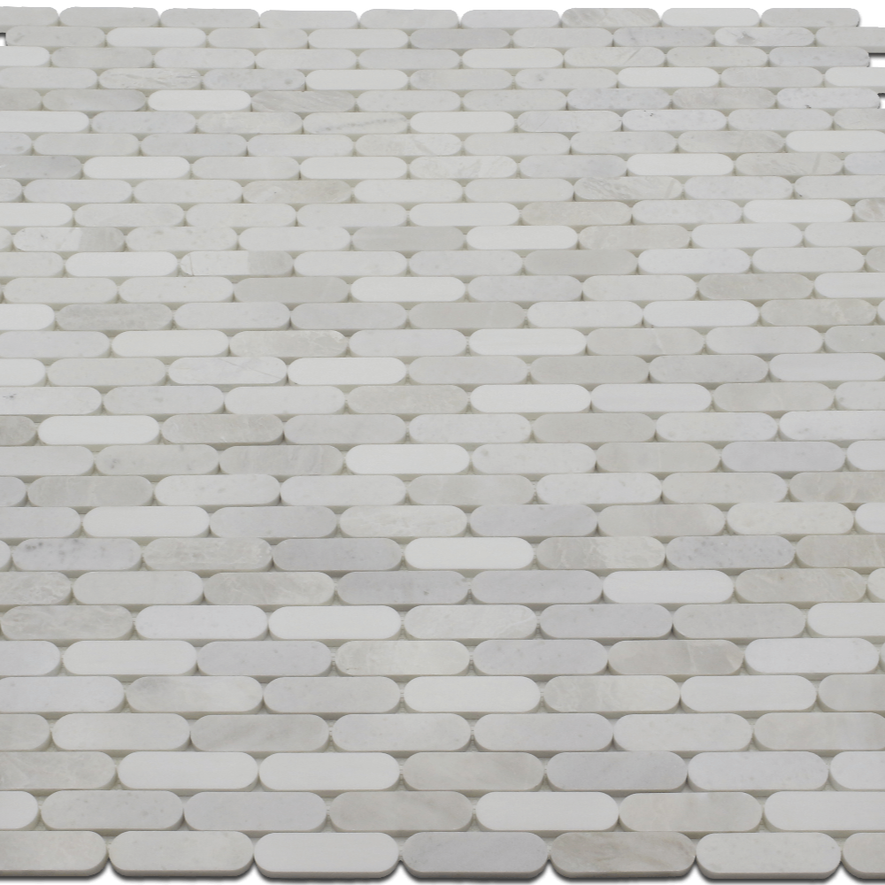 Eclipse Mosaic Bianco Venato Dolomite, Iceberg, & White