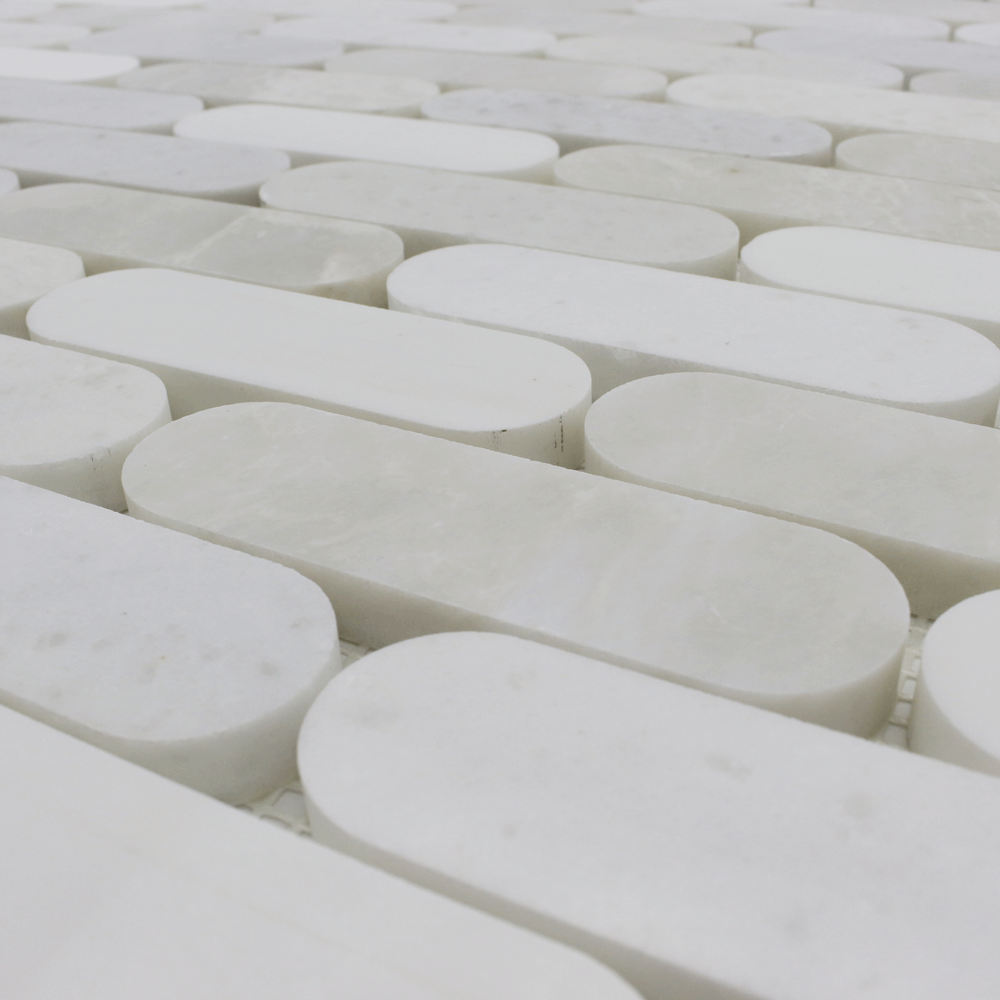 Eclipse Mosaic Bianco Venato Dolomite, Iceberg, & White
