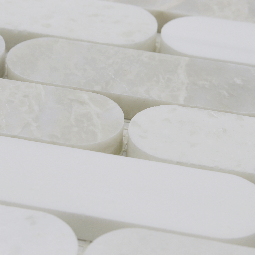 Eclipse Mosaic Bianco Venato Dolomite, Iceberg, & White