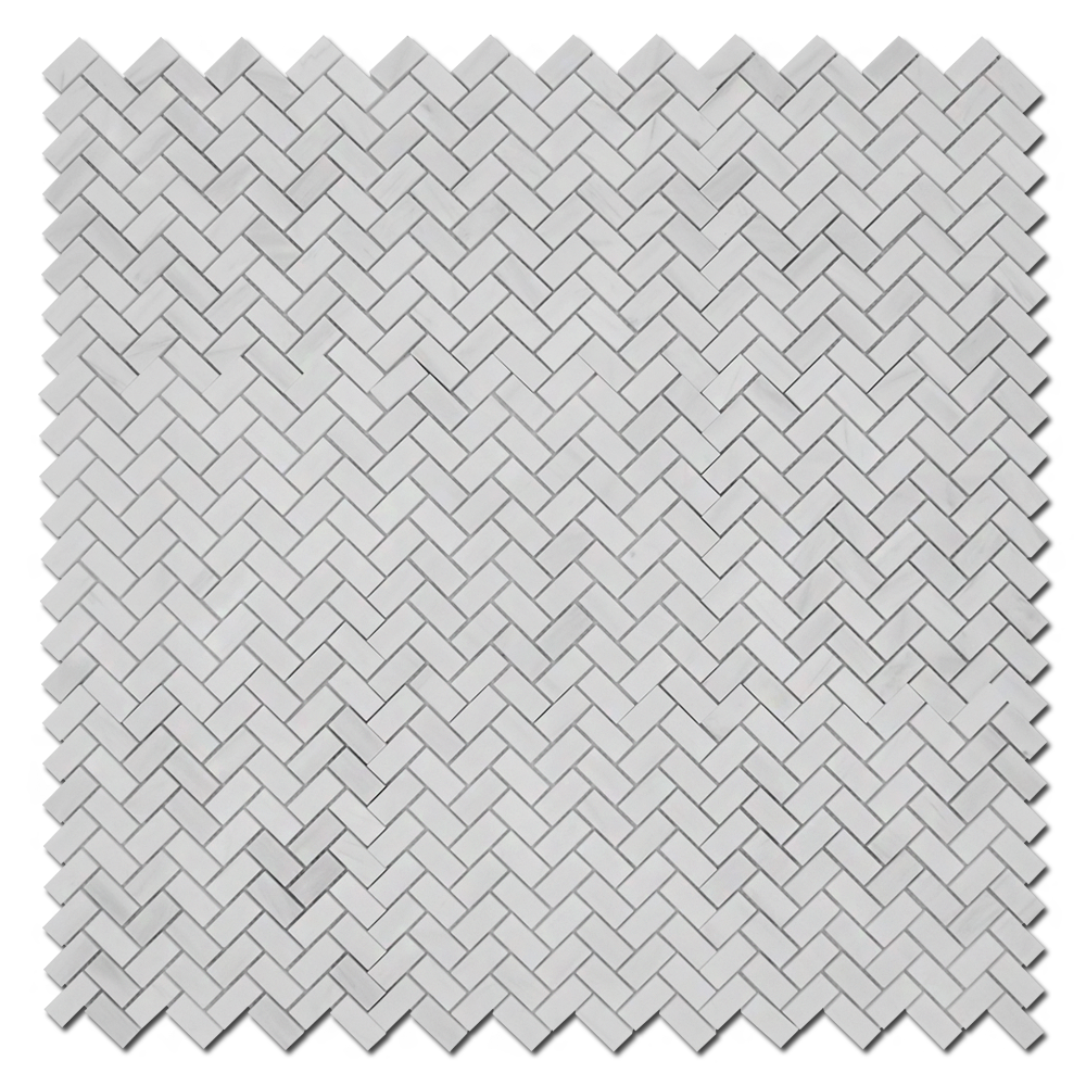 Bianco Venato Dolomite 1X2 Bianco Venato Herringbone Polished