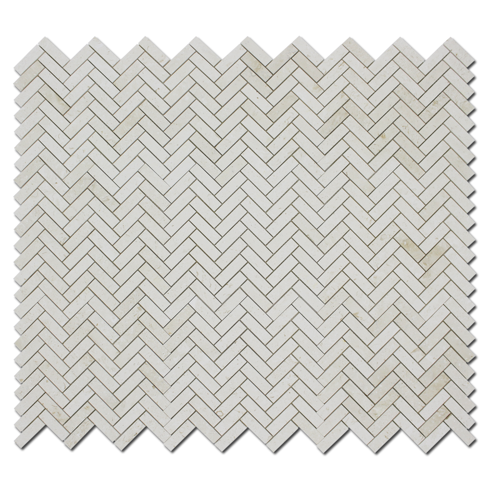Matrix Mosoaic Corinthian Fossil Herringbone honed