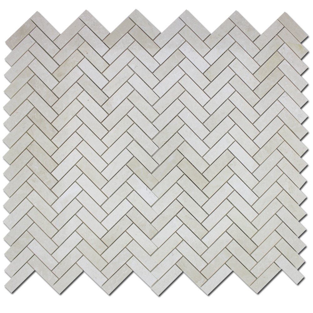 Perla Marble 1" x 3" Herringbone