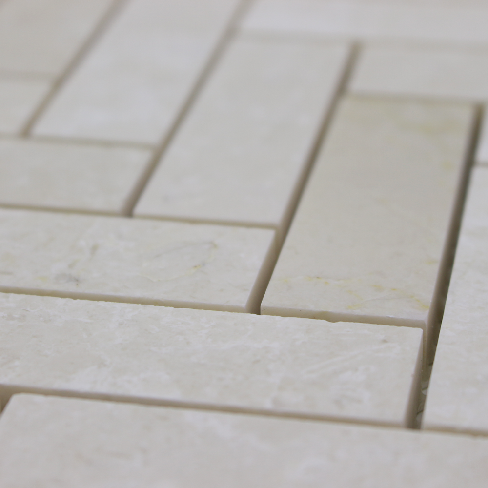 Perla Marble 1" x 3" Herringbone