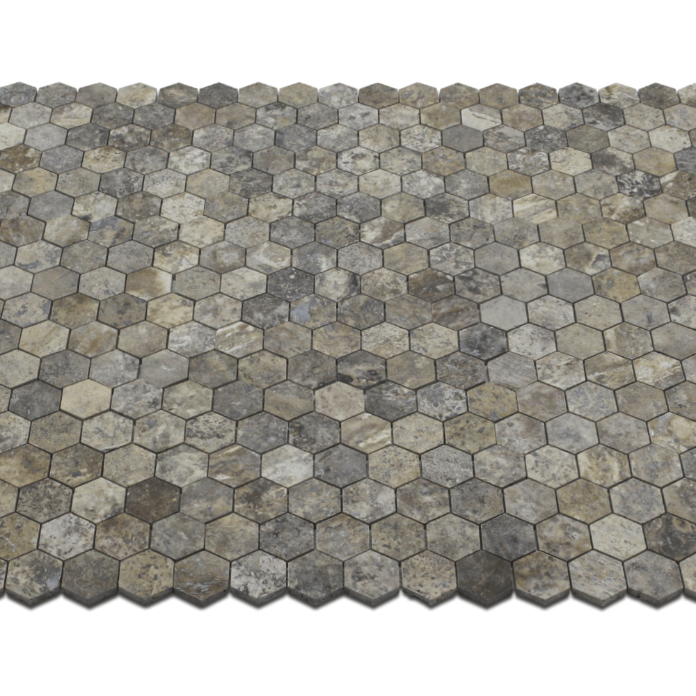 Silver Travertine 2" Honeycomb