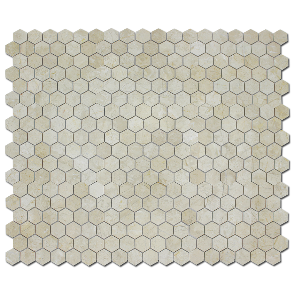 Crema Nouva Honeycomb Polished Mosaic