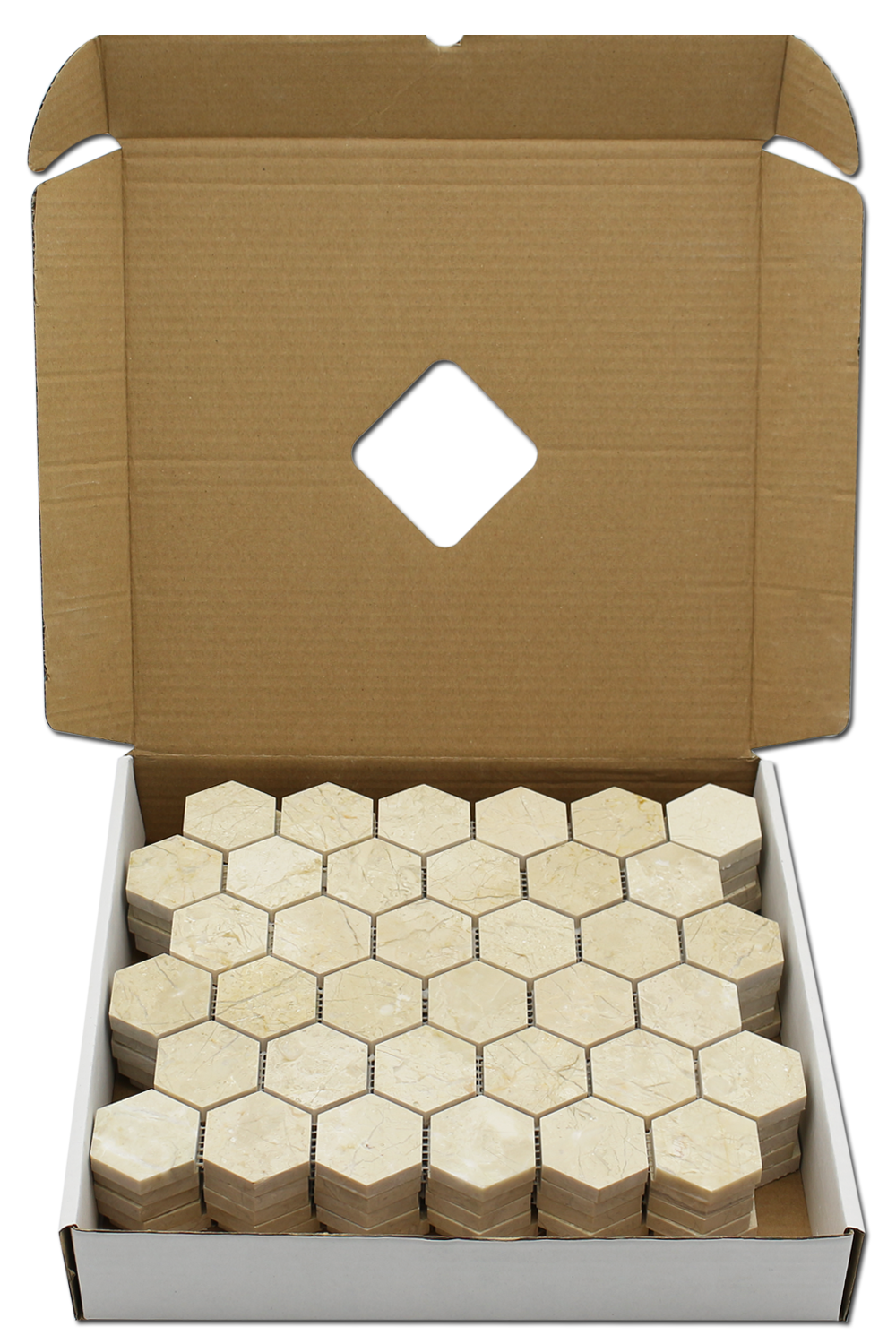 Crema Nouva Honeycomb Polished Mosaic