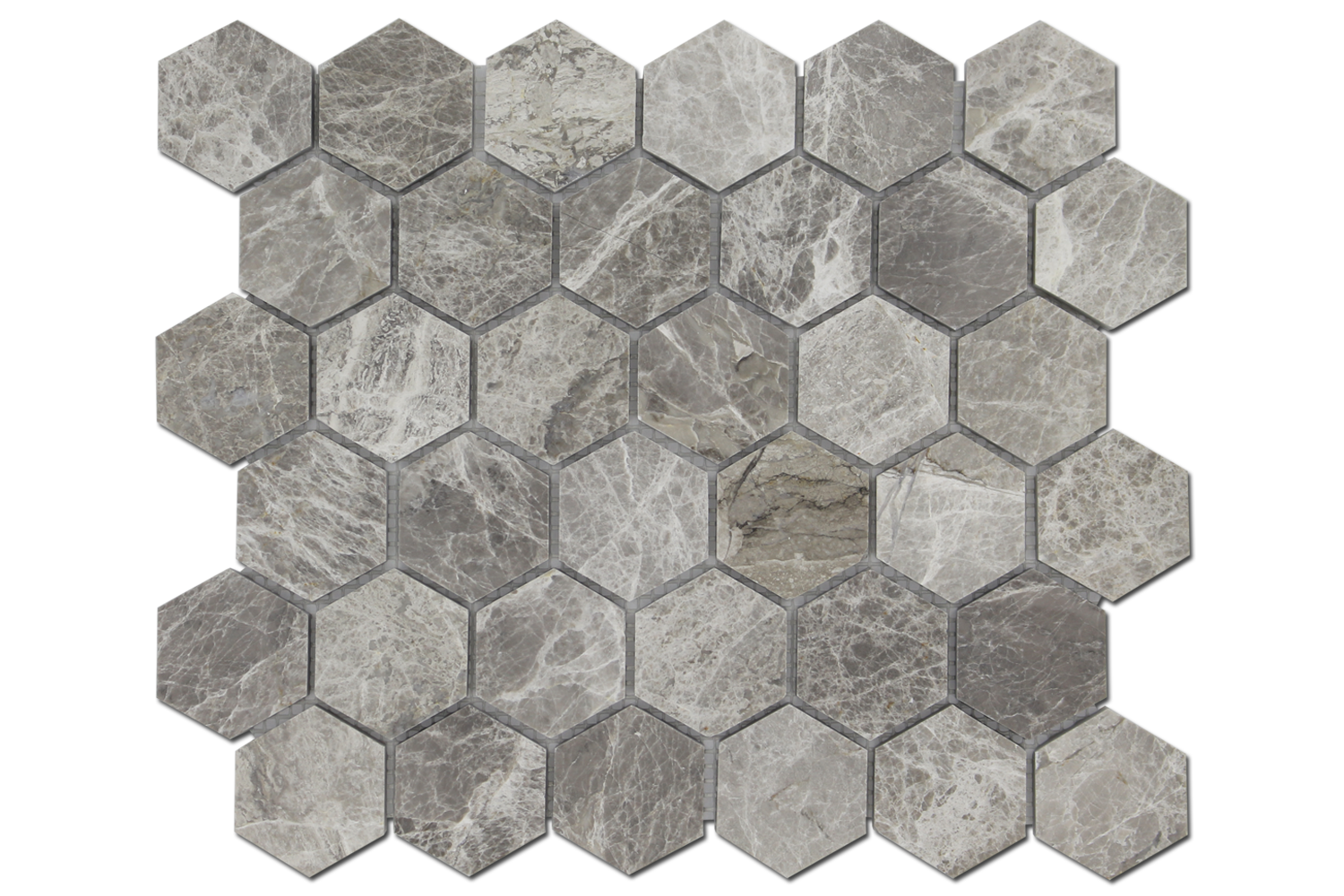 Grigio Fantasia Honeycomb Mosaic