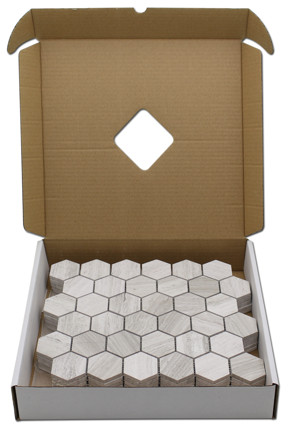 Wooden White Honeycomb Honed