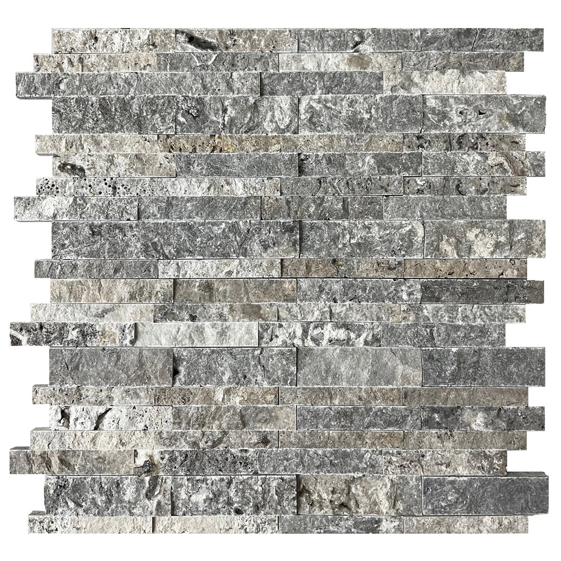 Splitface Ledgestone Silver