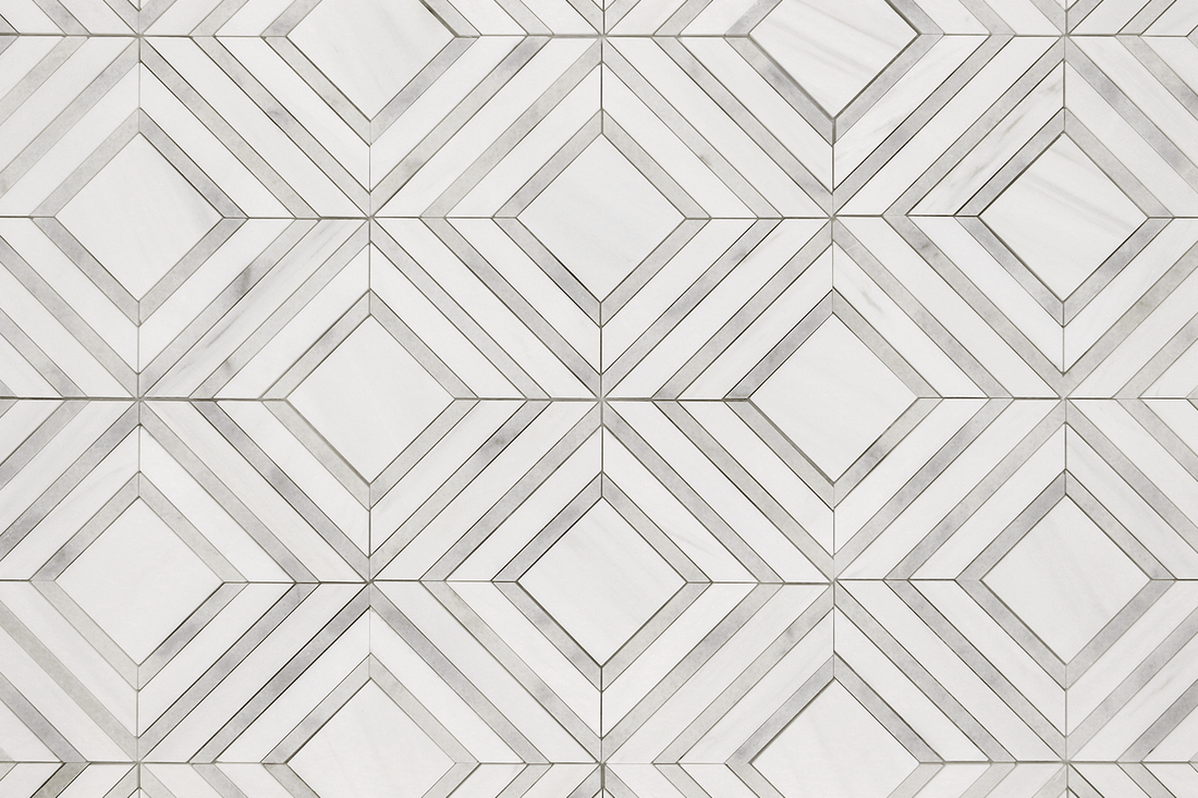 Maze Mosaic Bianco Venato DolomiteMaze – Dolomite with Milas White