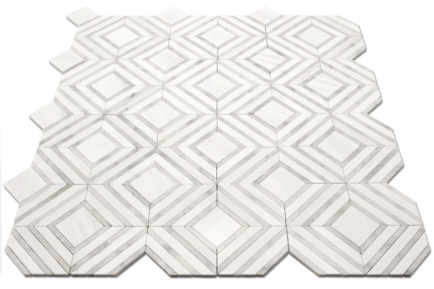 Maze Mosaic Bianco Venato DolomiteMaze – Dolomite with Milas White