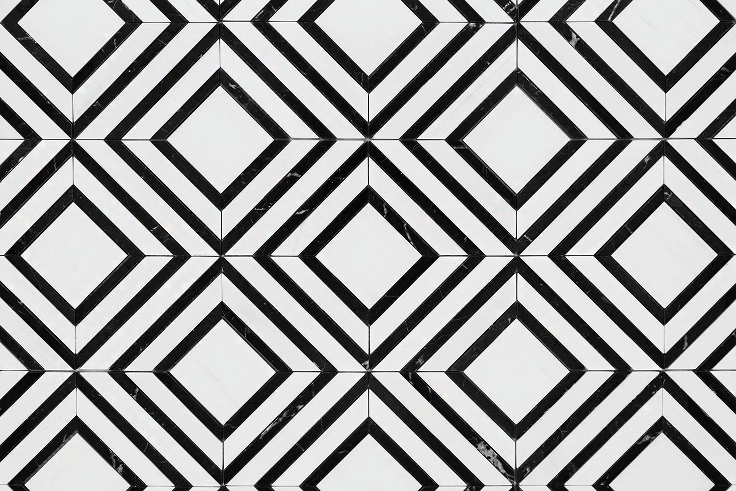 Maze Mosaic – Dolomite with Taurus Black