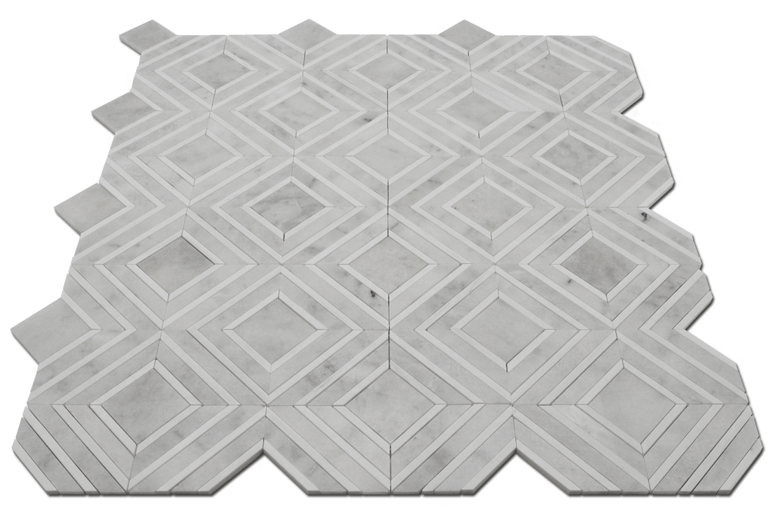 Maze Mosaic – Milas White with Dolomite