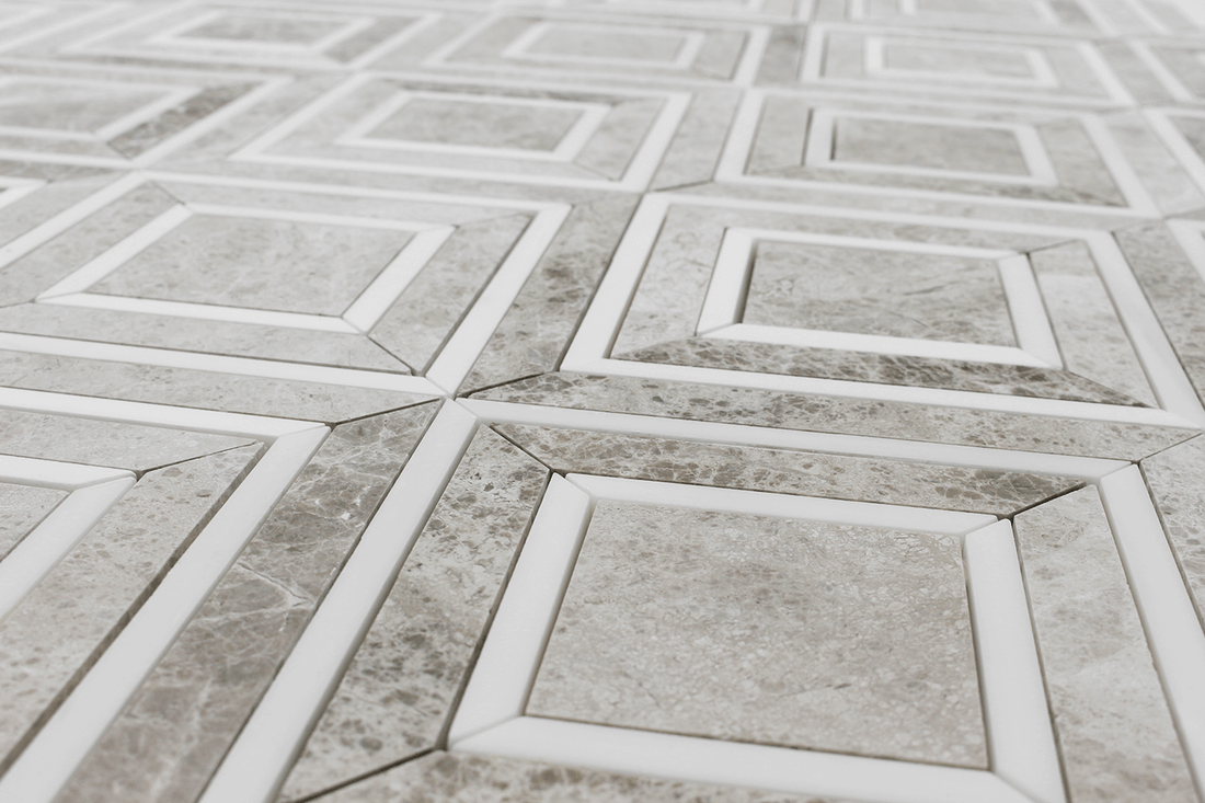 Maze Mosaic – Silver Shadow with Dolomite