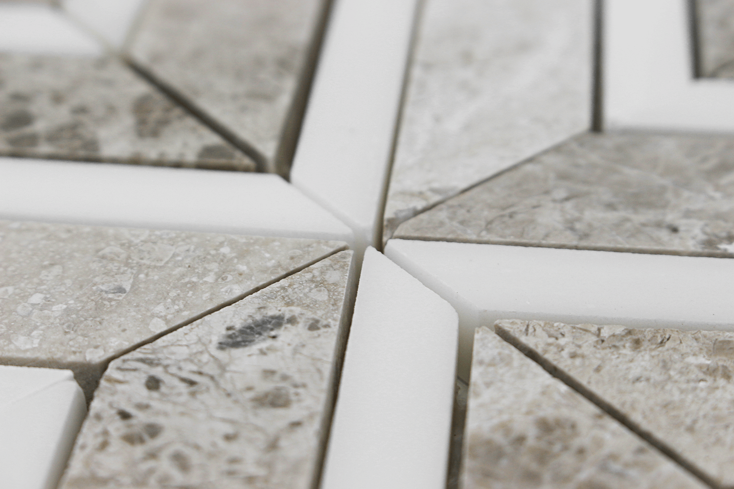 Maze Mosaic – Silver Shadow with Dolomite