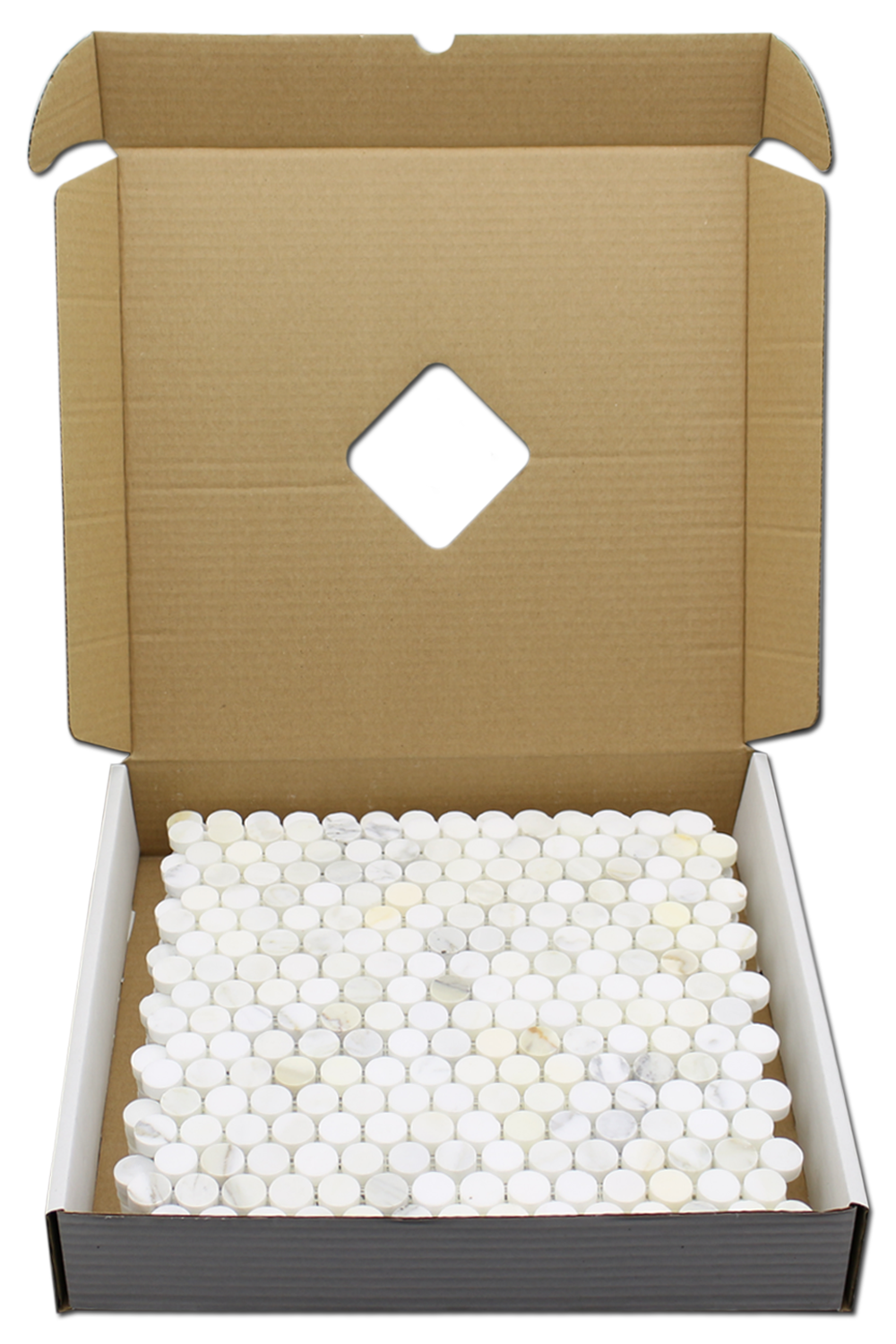 Penny Round Mosaic Calacatta Gold Honed Mosaic Tiles