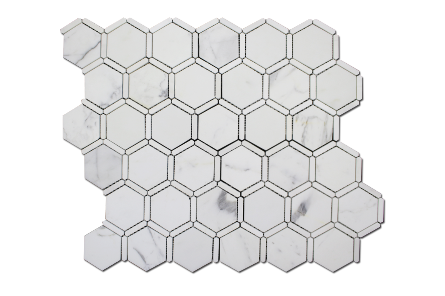 Sanibel Mosaic Calacatta Gold Sanibel 3" Honeycomb Mosaic Tiles