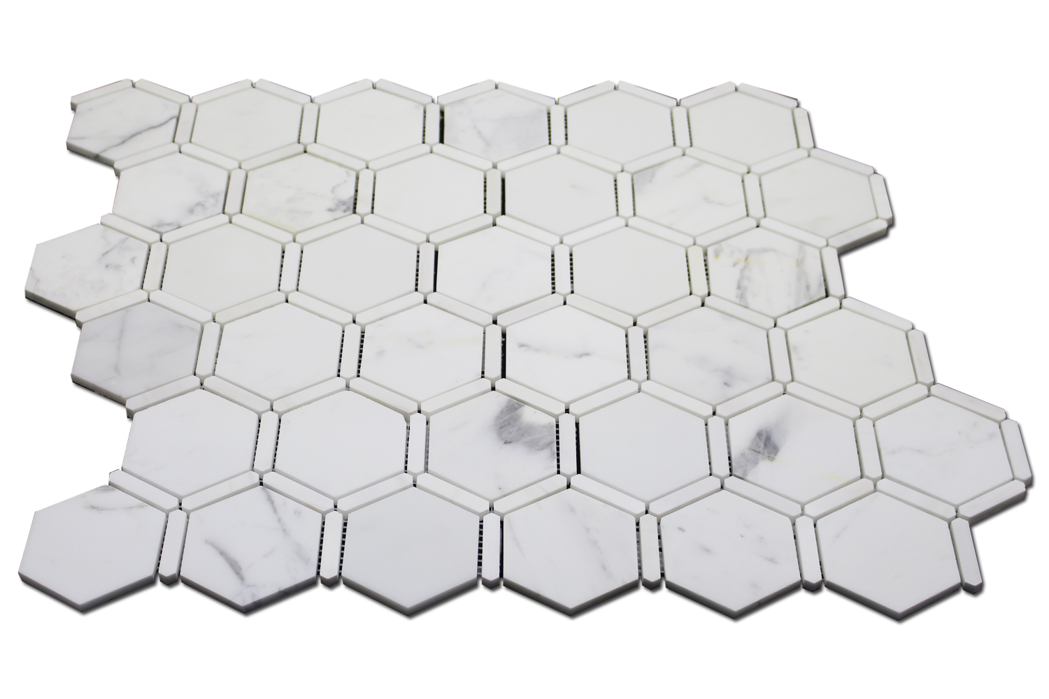 Sanibel Mosaic Calacatta Gold Sanibel 3" Honeycomb Mosaic Tiles