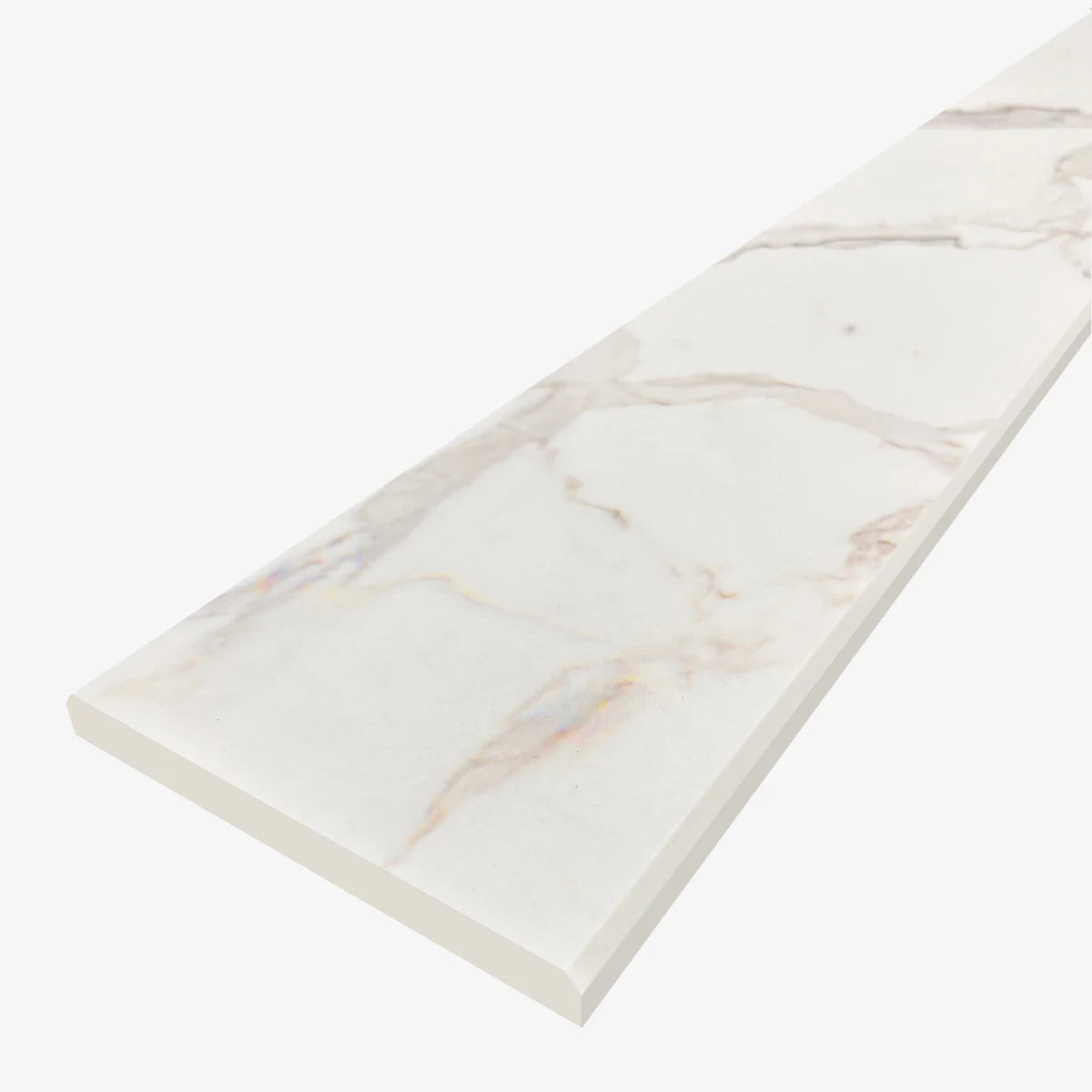 72×6 Calacatta Gold Engineered Marble Sill (Double Bevel)