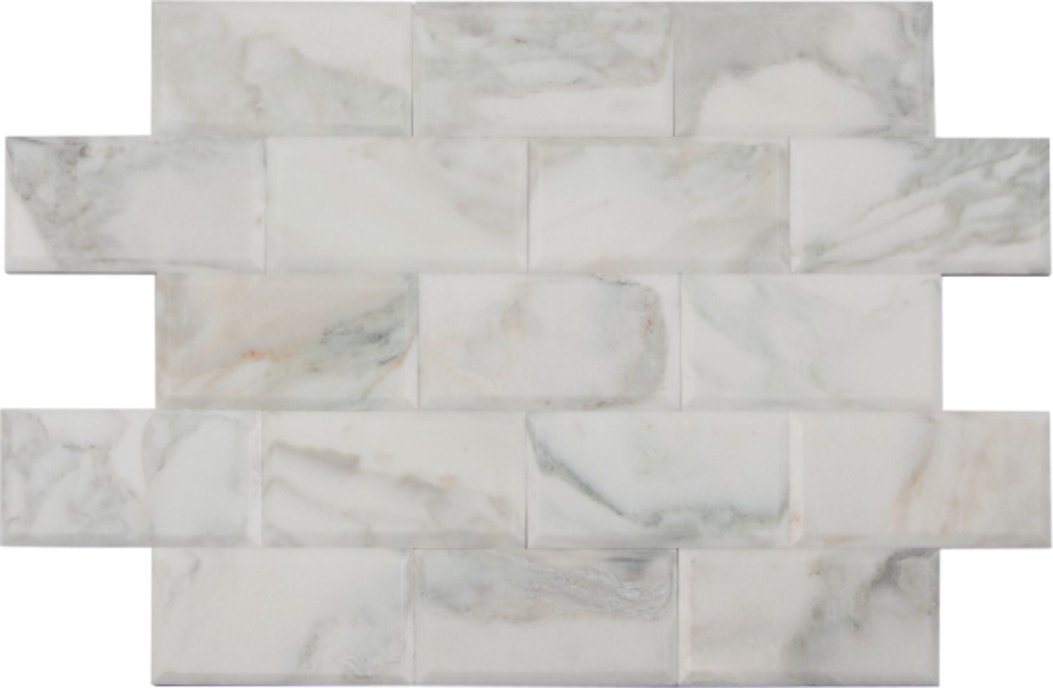 Calacatta Oliva 3×6 Polished & Deep Bevel