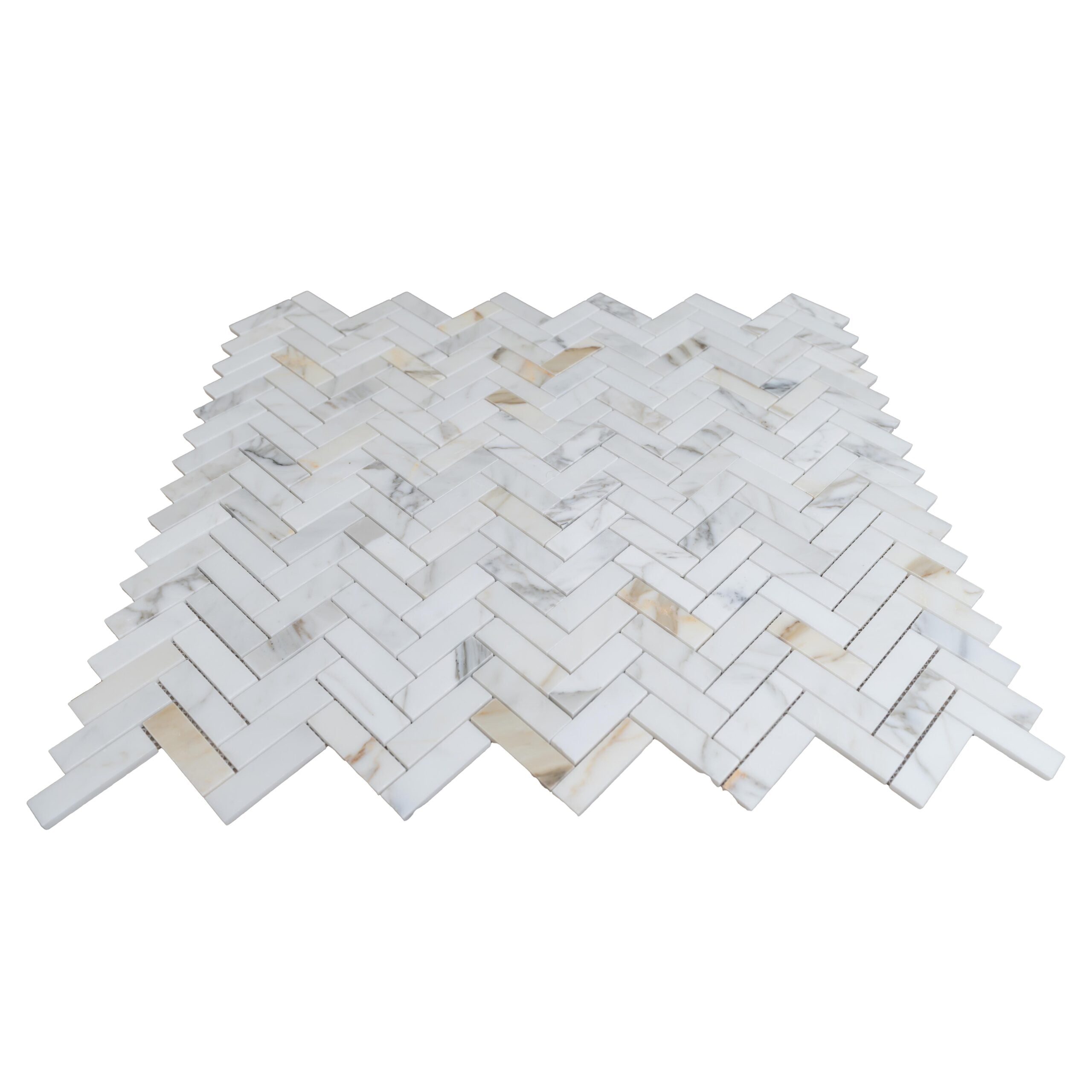 Calacatta Gold 1x3 Herringbone Honed