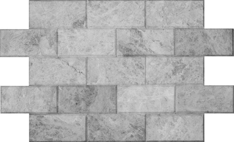 Silver Shadow 3" x 6" Polished & Deep Bevel