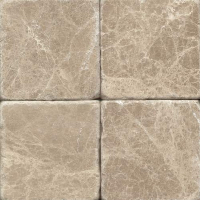 Crema Nova & Emperador 4″ x 4″ Tumbled