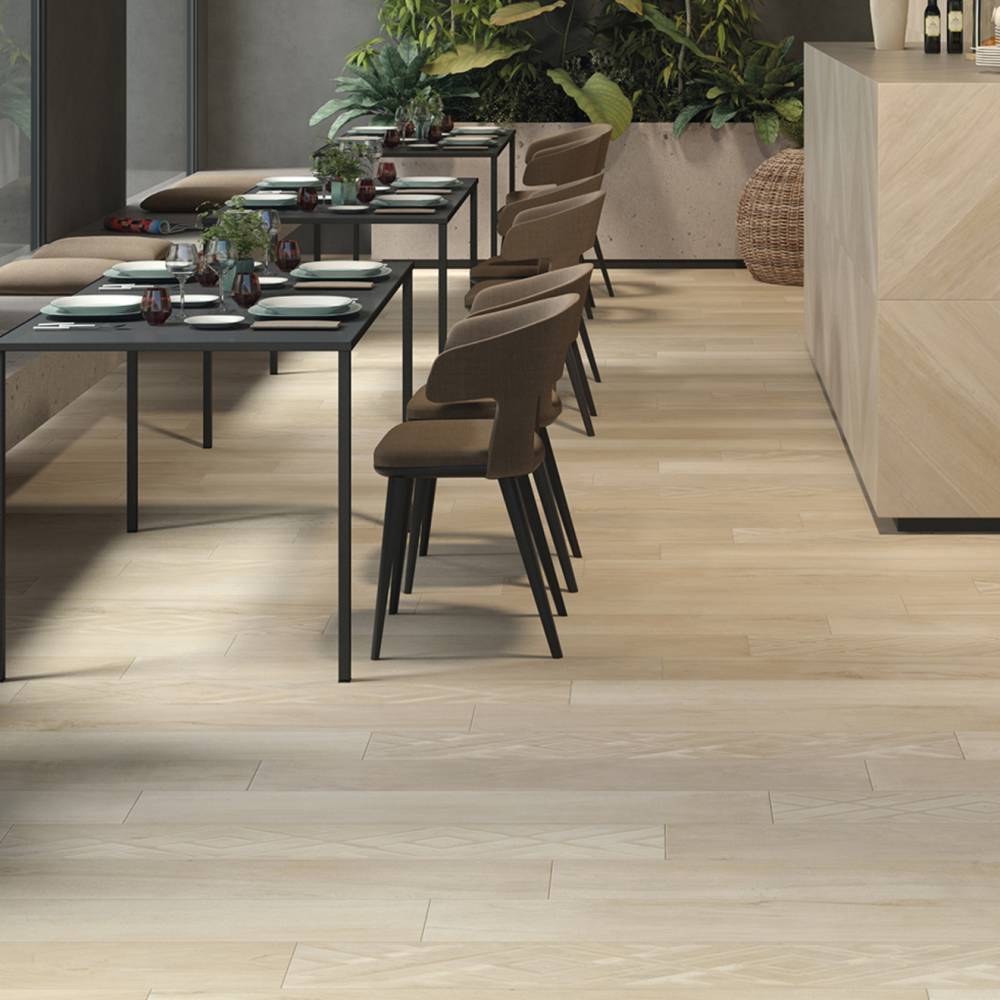 Antique 24&quot; x 24&quot; Wood Look Matte Porcelain Tile