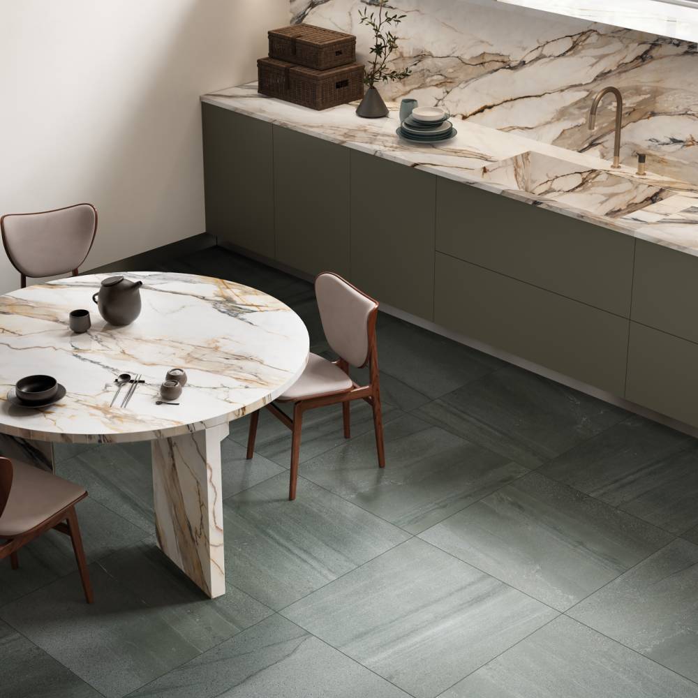 Honed Porcelain Slab in Calacatta Antique