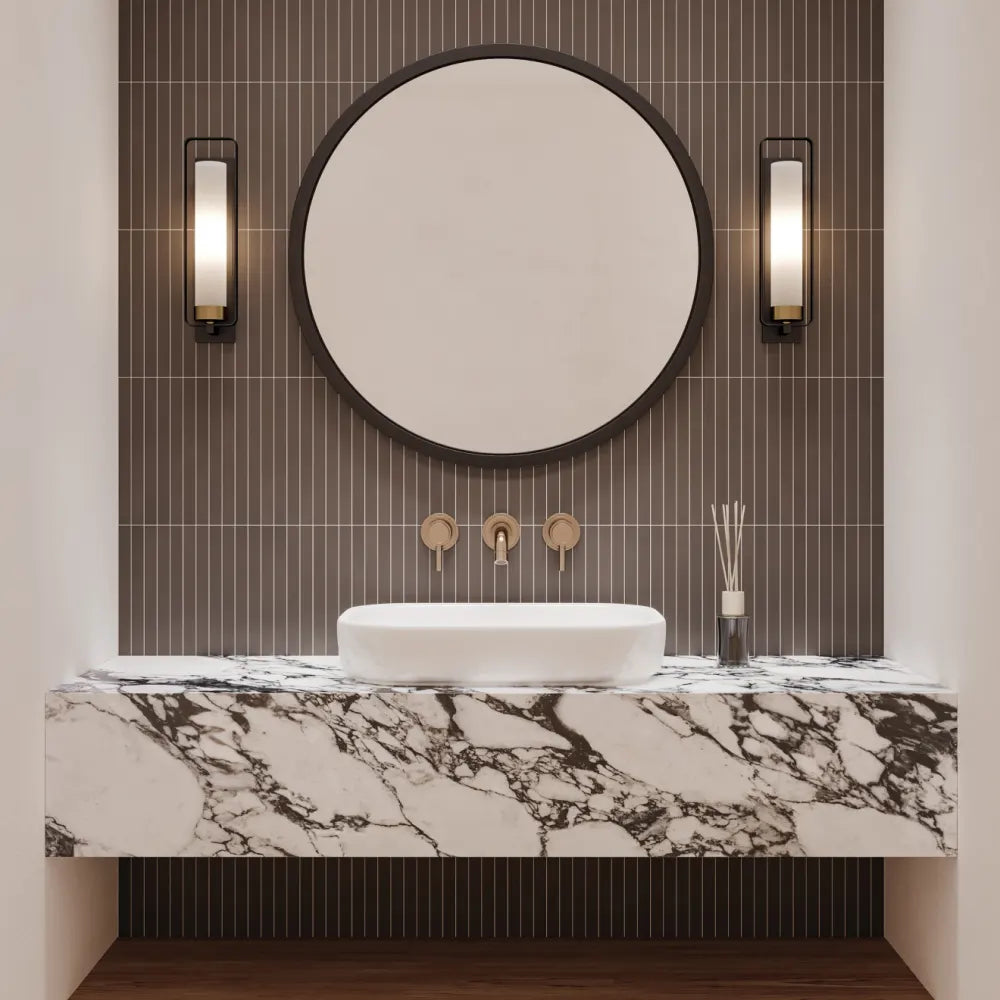 Materika 32" x 32" Matte Porcelain Floor and Wall Tile in Sand