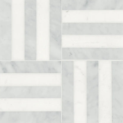 Matisse Mosaic 4 Marble Blend in White Carrara &amp; Thassos