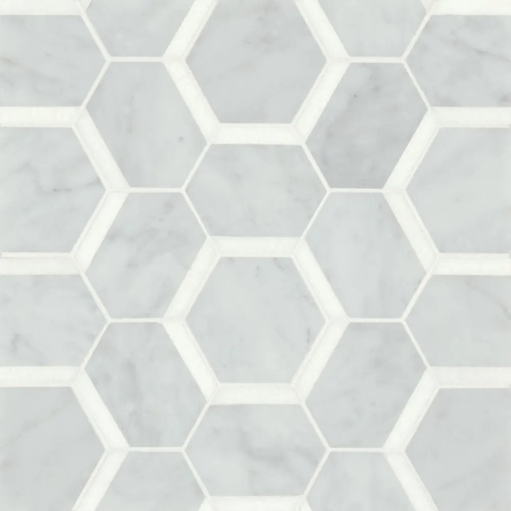 Matisse Mosaic 4 Marble Blend in White Carrara &amp; Thassos