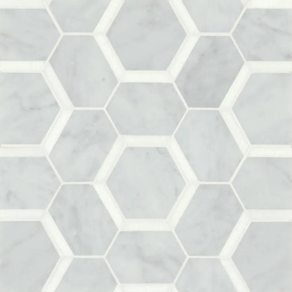 Matisse Mosaic 4 Marble Blend in White Carrara &amp; Thassos