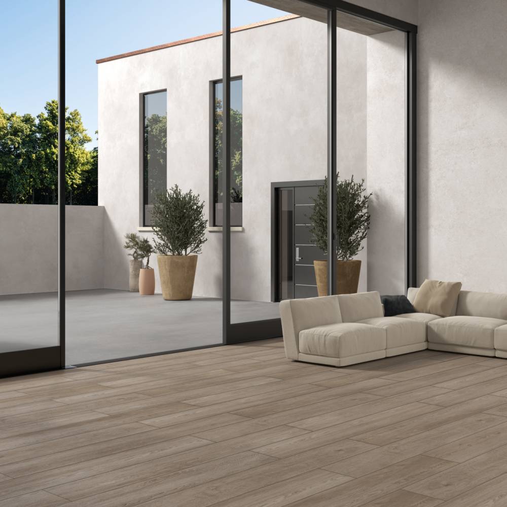 Planx 12&quot; x 72&quot; Wood Look Honed Porcelain Tile in Meadow