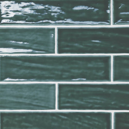 Marin 2.5&quot; x 10&quot; Ceramic Wall Tile in Aloe Green
