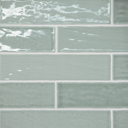 Marin 2.5&quot; x 10&quot; Ceramic Wall Tile in Aloe Green