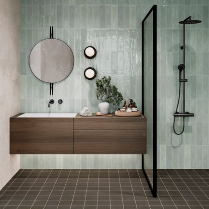 Marin 2.5&quot; x 10&quot; Ceramic Wall Tile in Aloe Green