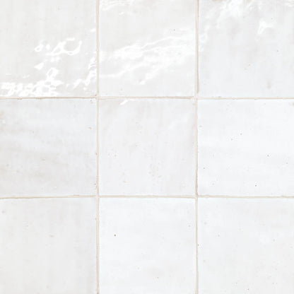 Zagora 4&quot; x 4&quot; Glossy Zellige Field Tile in Green