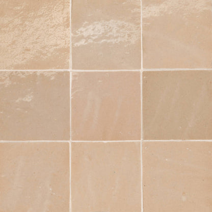Zagora 4&quot; x 4&quot; Glossy Zellige Field Tile in Green