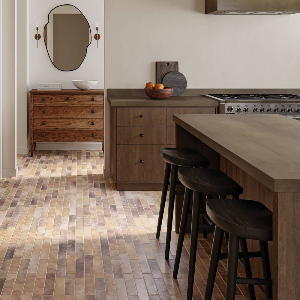 Matte Brick-Look Porcelain Field Tile in Yellowstone