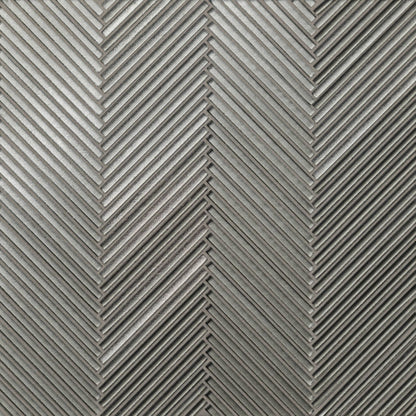 Kaikos Skinny Chevron Glass Mosaic in Blue